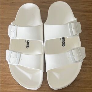 Birkenstock Women's Arizona EVA Classic White Slides size 39 Womens 8
